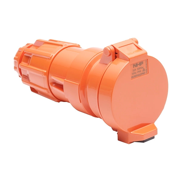 NHP ISO Extension Socket, 4 Round Pins 32A 500V AC, Resistant Orange***EMAIL/TEXT FOR PRICING***