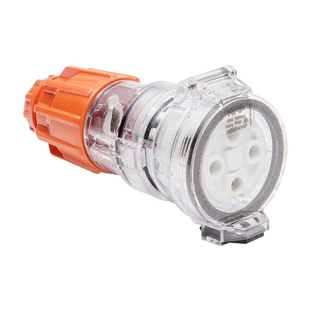 NHP ISO Extension Socket, 4 Round Pins 50A 500V AC, Electric Orange