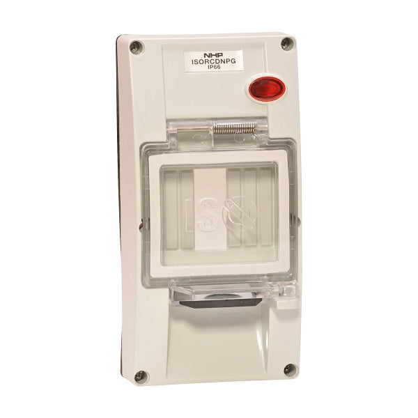 NHP ISO Cover - RCD, 2 Gang - 45mm depth, Grey***EMAIL/TEXT FOR PRICING***