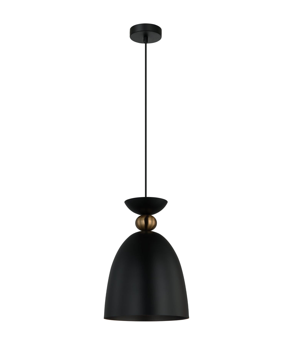 Kansi Interior Bell Shape Pendant Light - Matte Black