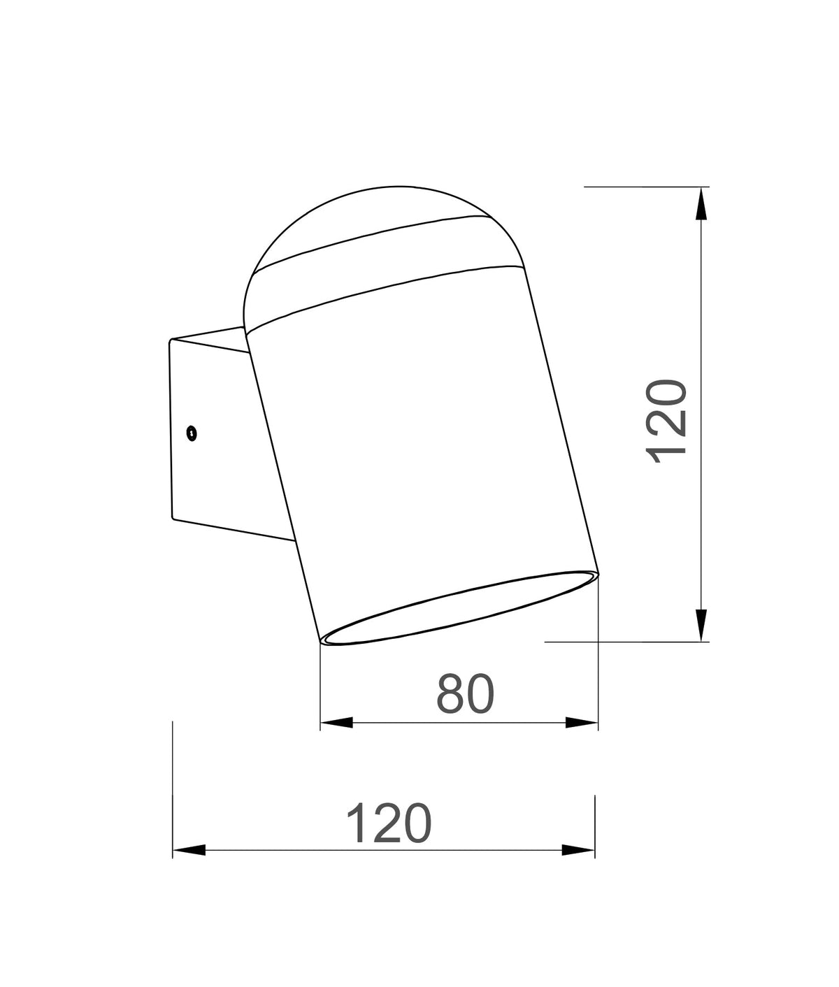 Keila Exterior Oval Surface Mounted Wall Light IP65 - Matte Black