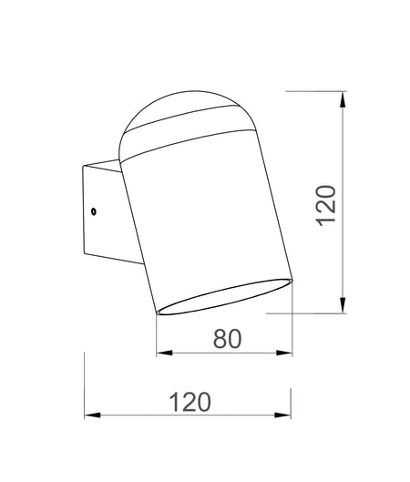 Keila Exterior Oval Surface Mounted Wall Light IP65 - Matte Black