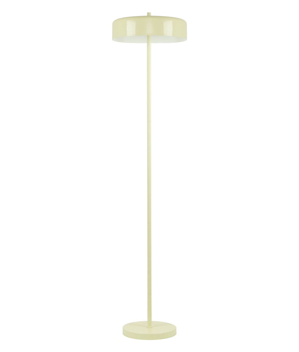 Kello Interior Drum Shade Floor Lamp - Glossy Cream