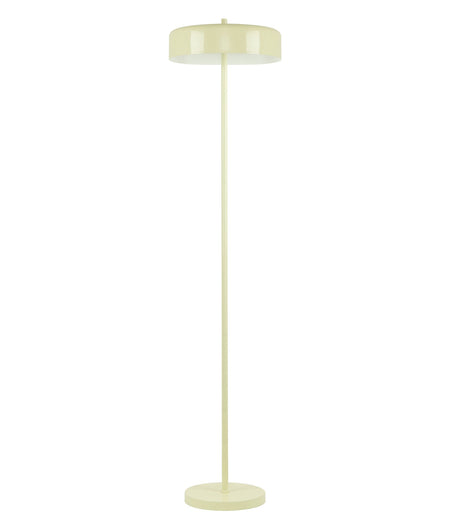 Kello Interior Drum Shade Floor Lamp - Glossy Cream