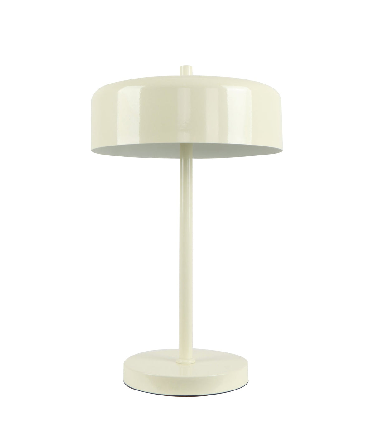Kello Interior Drum Shade Table Lamp - Glossy Cream