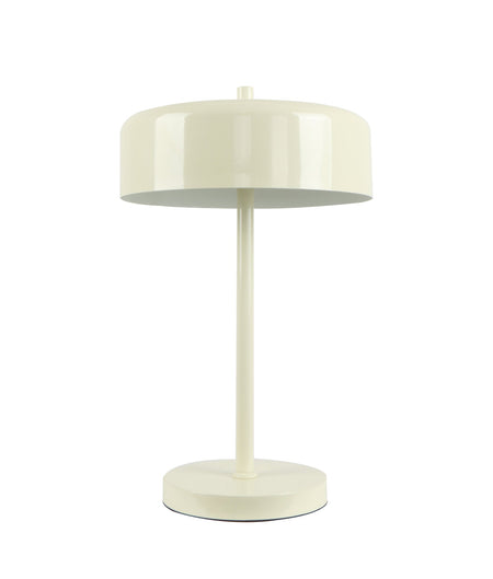 Kello Interior Drum Shade Table Lamp - Glossy Cream