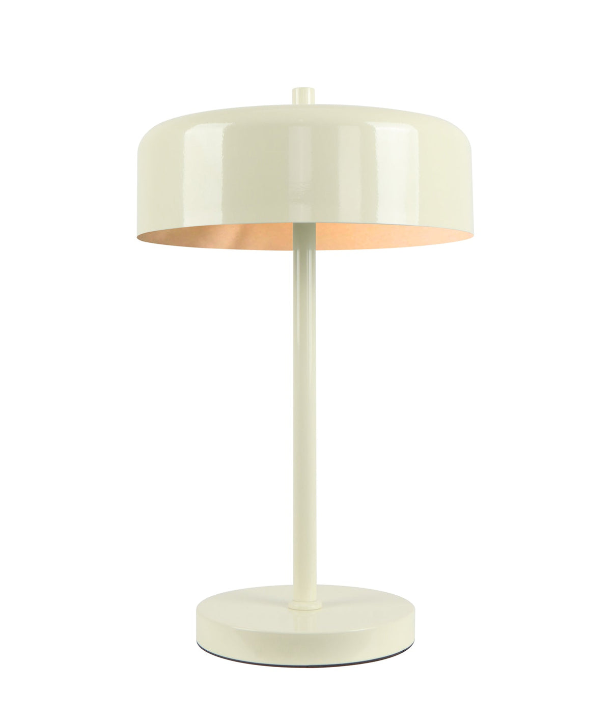 Kello Interior Drum Shade Table Lamp - Glossy Cream