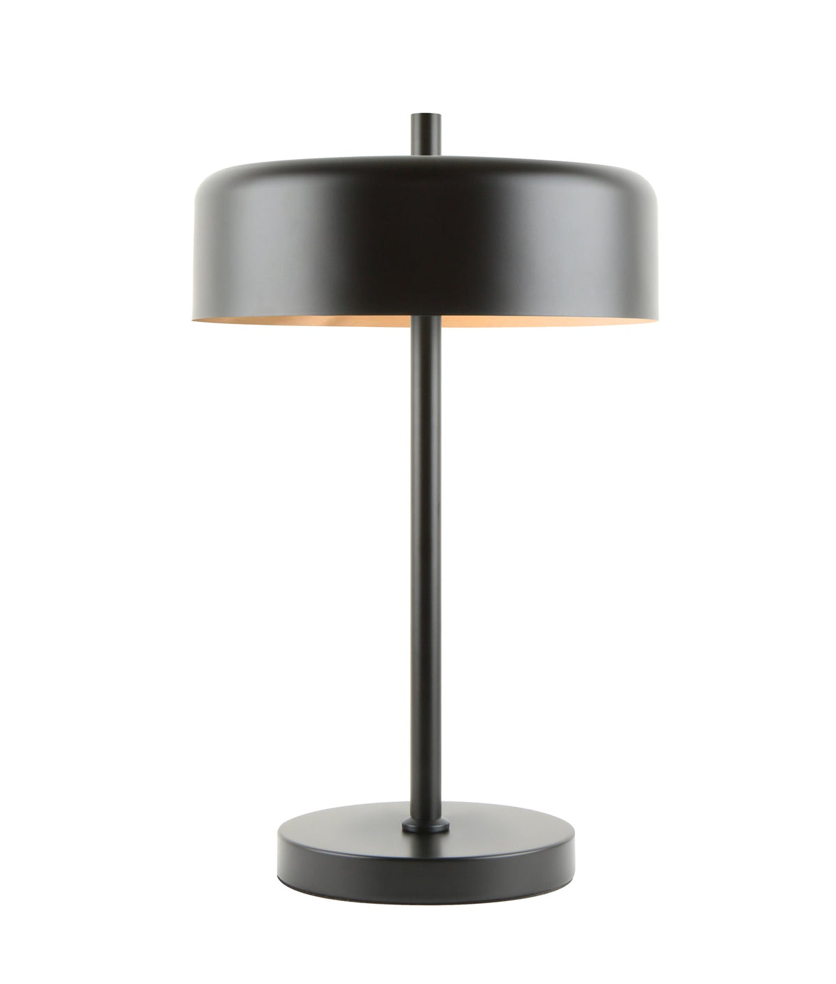 Kello Interior Drum Shade Table Lamp - Matte Black