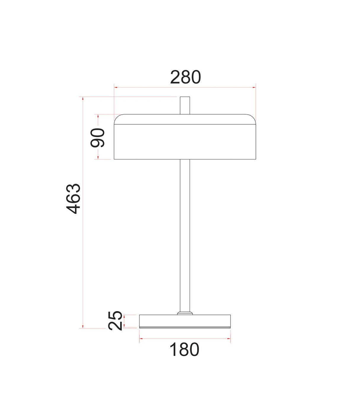 Kello Interior Drum Shade Table Lamp - Matte Black