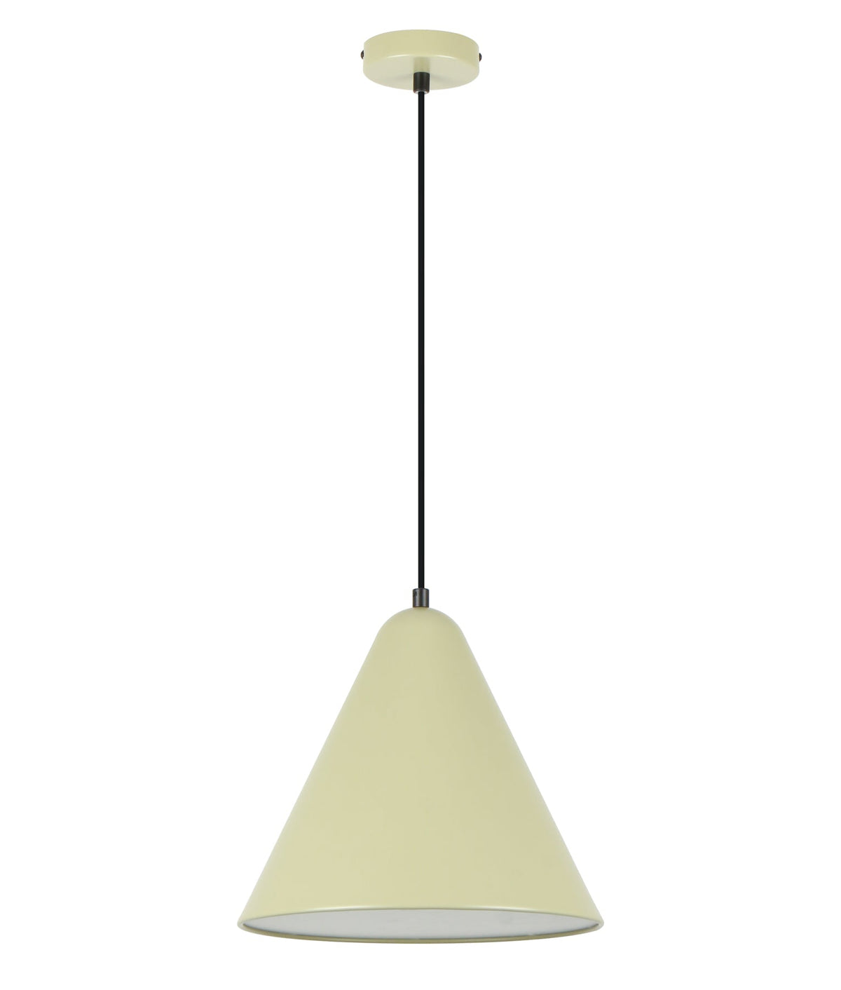 Konus Interior Iron Shade with Frosted Diffuser Pendant Light - Apple Green