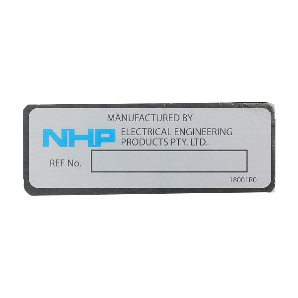 S&S Streamline Enclosed Motor Starter Label 70 x 25mm for Manufactured Products
