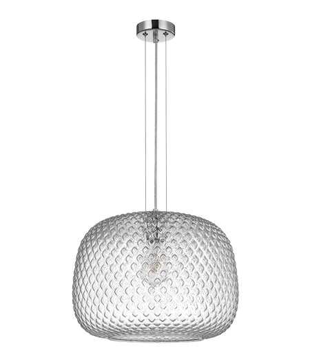 Labu Interior Dome Glass with Segments Pendant Light - Clear