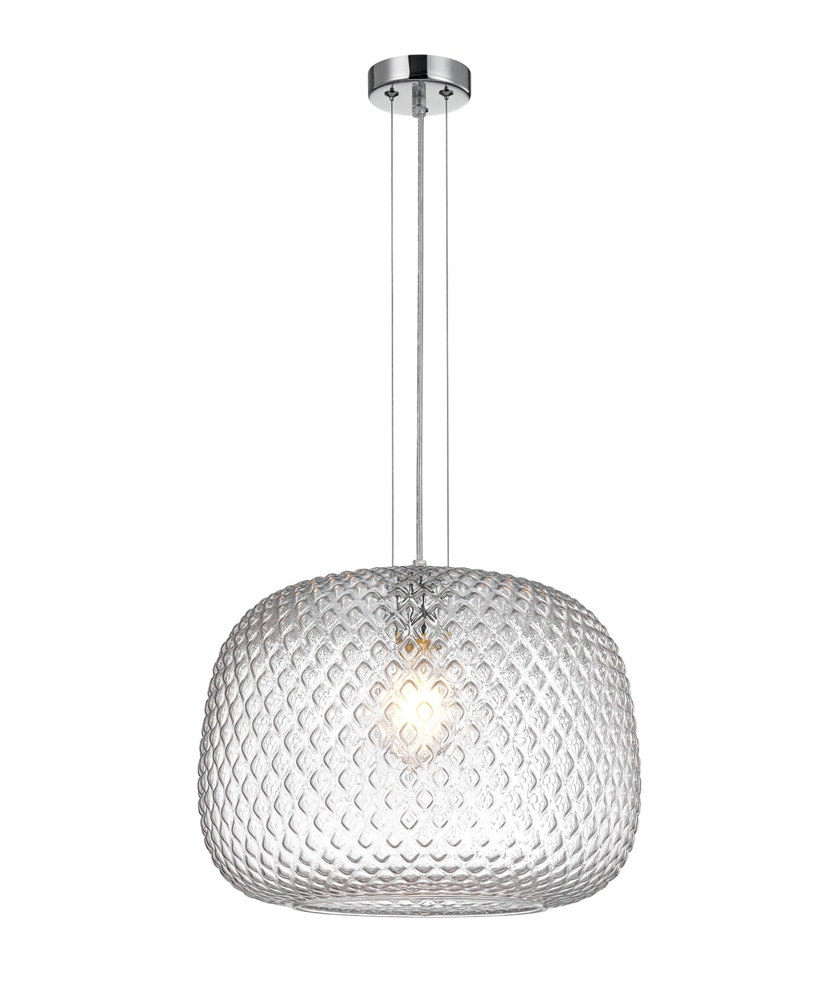 Labu Interior Dome Glass with Segments Pendant Light - Clear