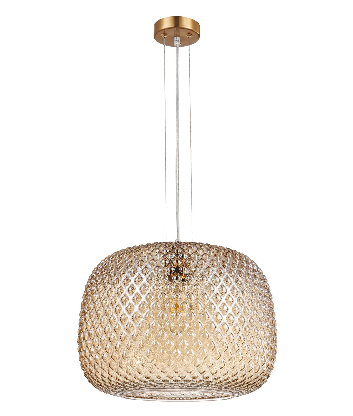 Labu Interior Dome Glass with Segments Pendant Light - Amber