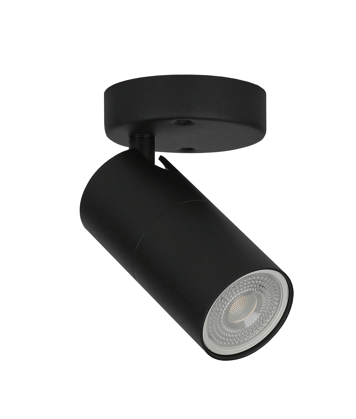 Lengan Interior Single Head Adjustable Round Base Spot Light - Black