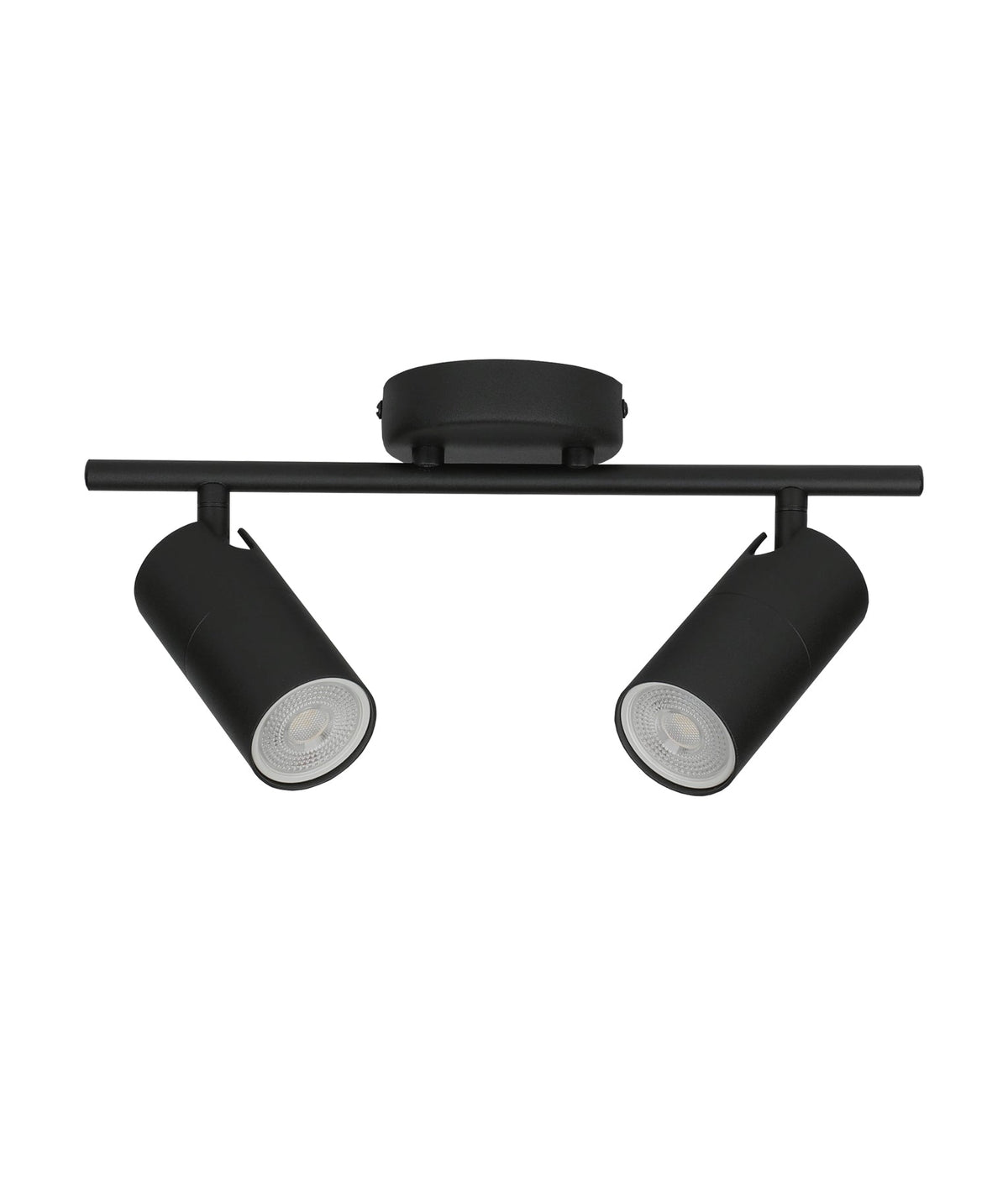 Lengan Interior Double Head Adjustable Round Base Spot Light - Black