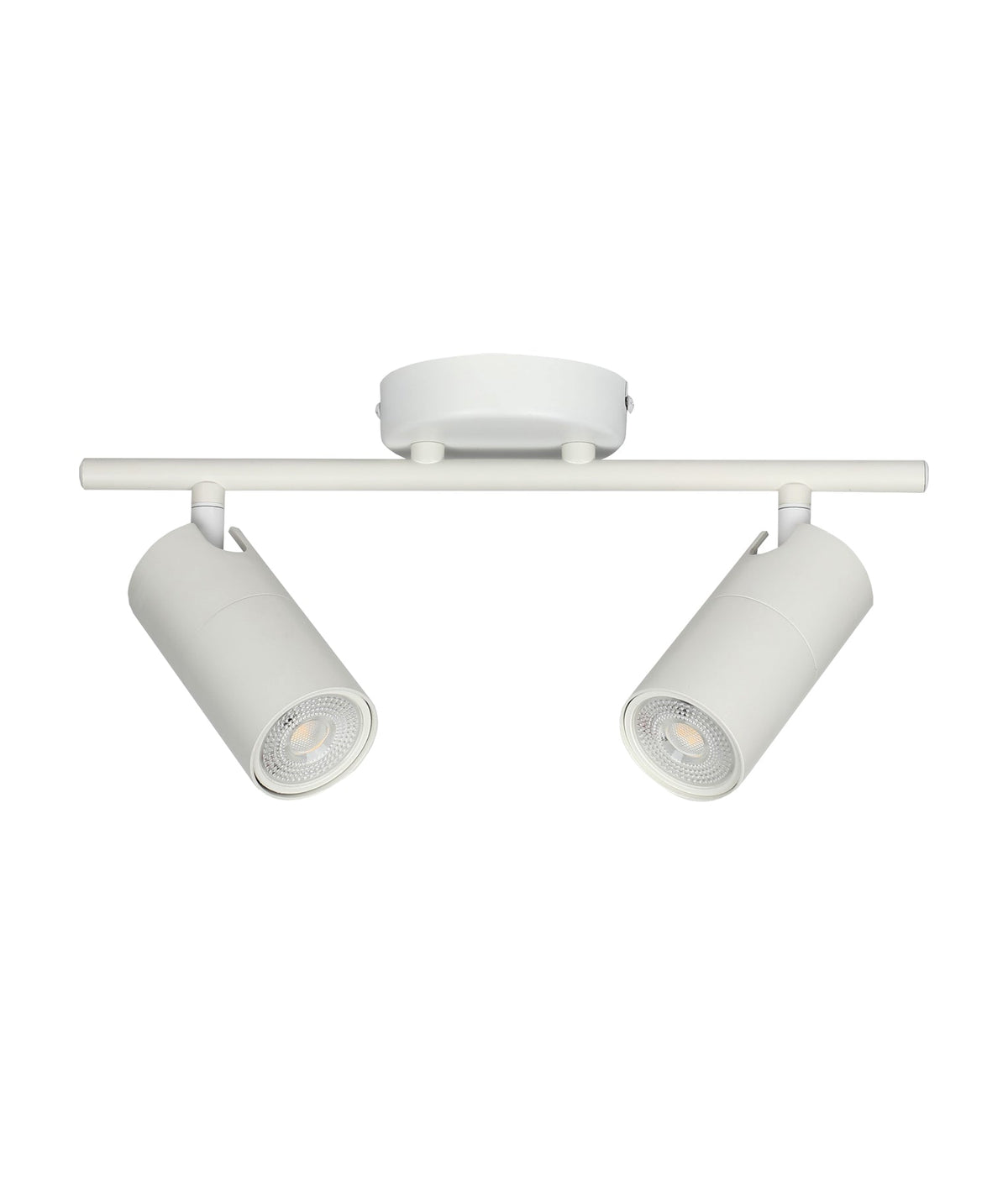 Lengan Interior Double Head Adjustable Round Base Spot Light - White