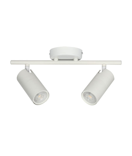 Lengan Interior Double Head Adjustable Round Base Spot Light - White