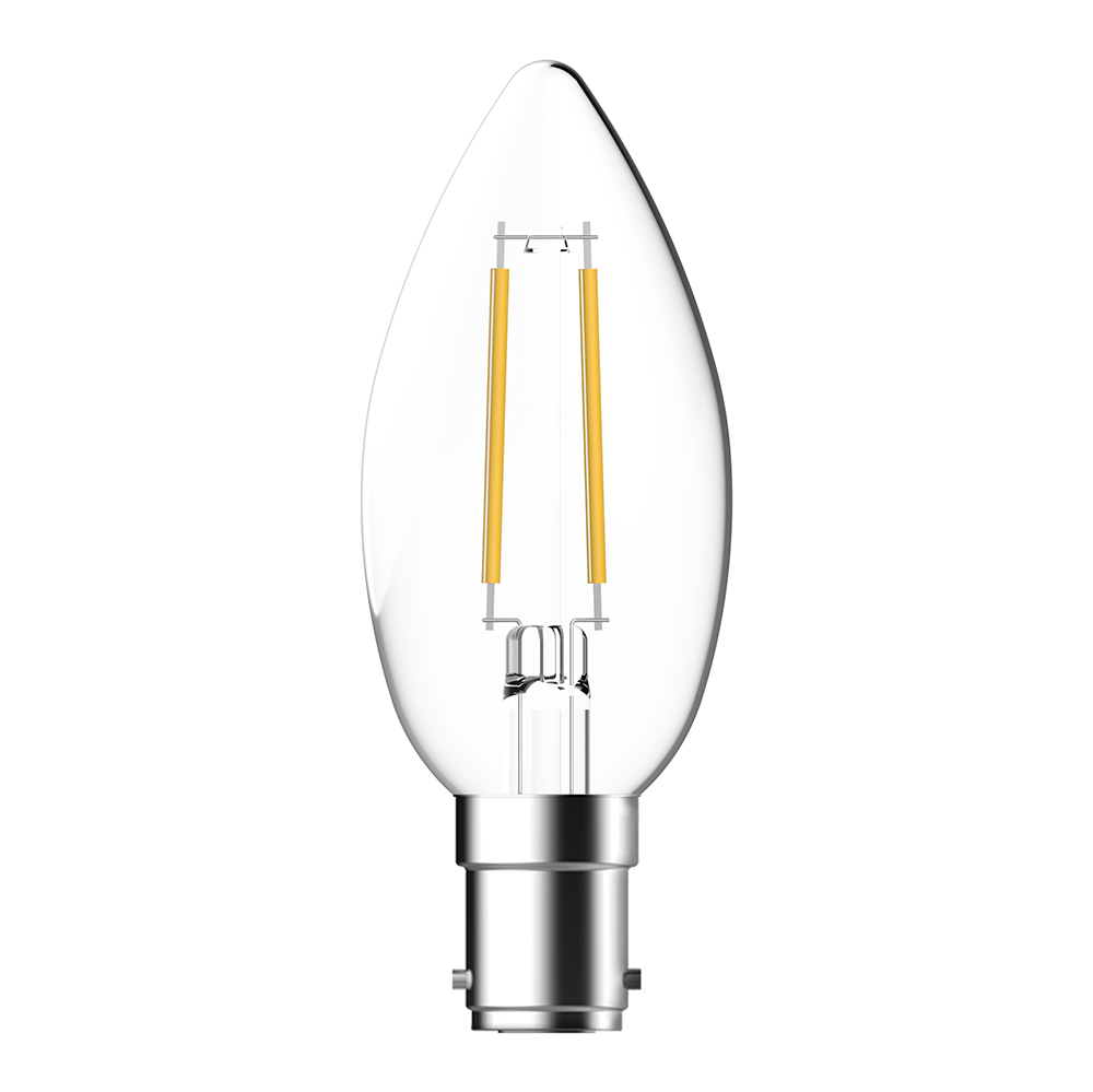 Filament Clear Candle 4.8W B15 Dimmable LED Globe / White