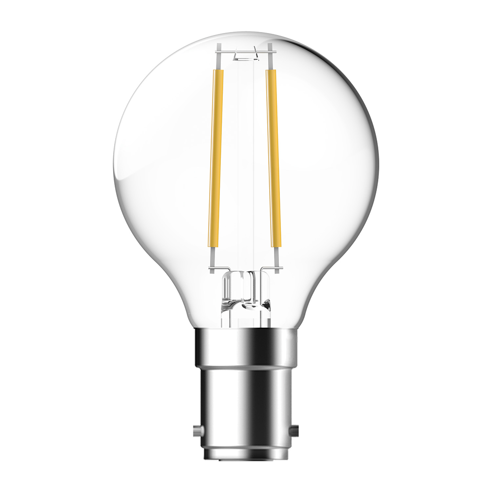 Filament Clear Fancy Round 4.8W B15 Dimmable LED Globe / White