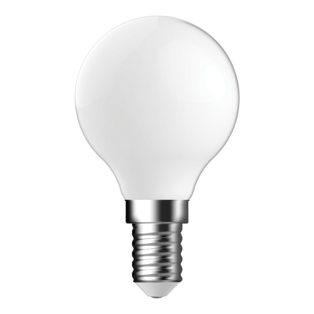 Filament Frosted Fancy Round 4.8W E14 Dimmable LED Globe / White
