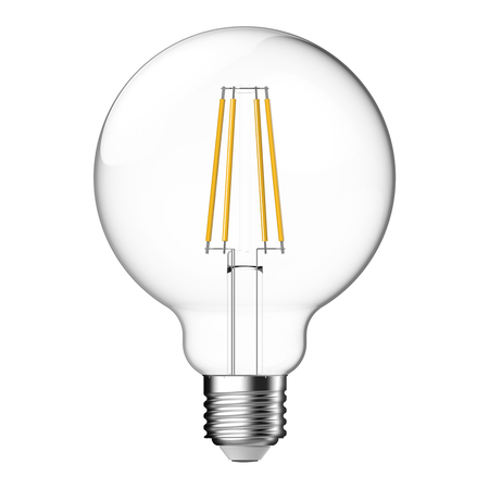 Filament Clear G95 7.5W E27 Dimmable LED Globe / White