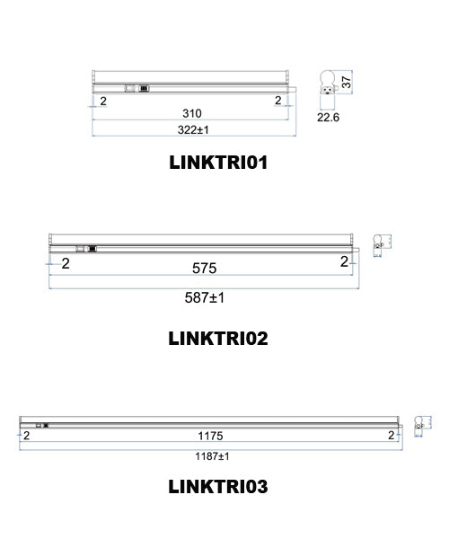 Linktri Interior LED Tri-CCT Linkable T5 Slimline Utility Light - Flex & Plug