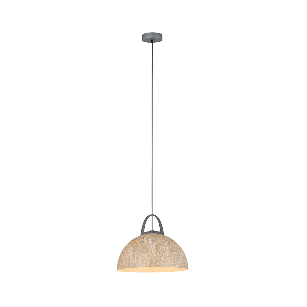 Dome Shape Natural Oak Pendant