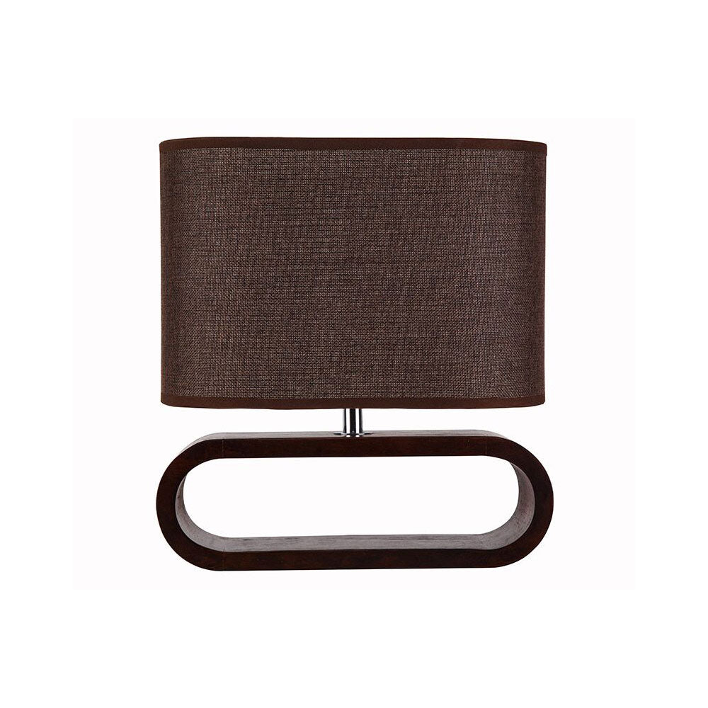Dark Wood Table Lamp