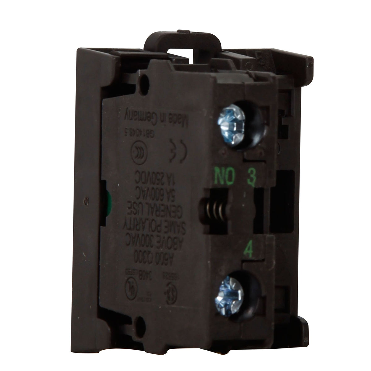 Front fixing 1 N/O Contact with adaptor - right view