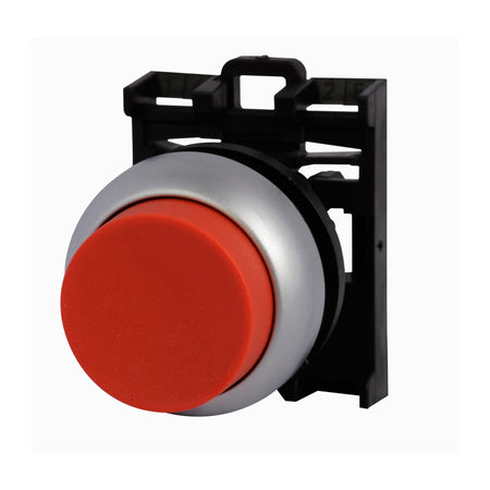Raised pushbutton head only - Red - left view