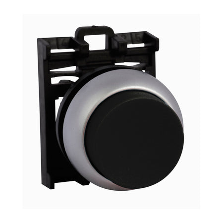 Raised Push Button Spring Return Black - right view