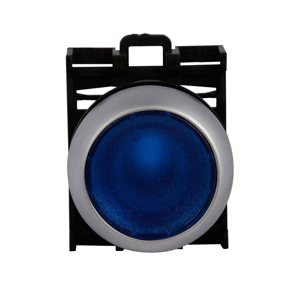 22mm stay put illuminated P/B head - blue (representative image)