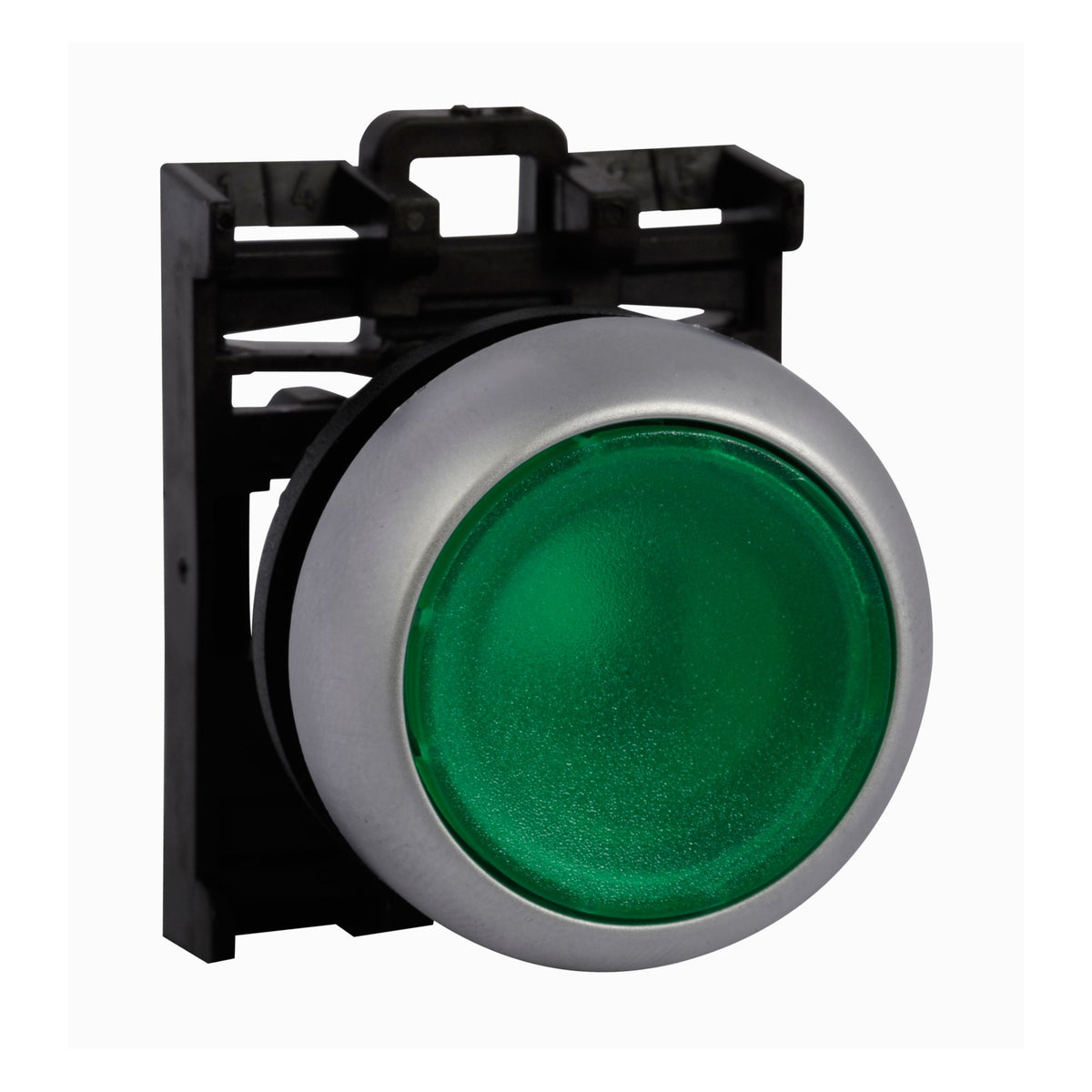Pushbutton Illuminated Stay Put Green (representative image) - right view