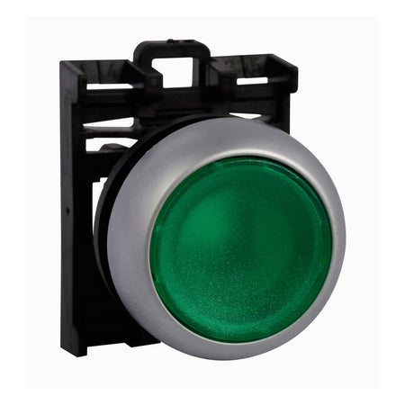 Pushbutton Illuminated Stay Put Green (representative image) - right view