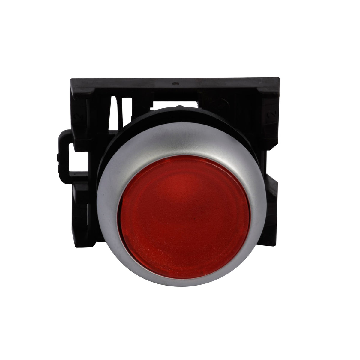 Flush Illuminated Push Button Spring Return Red