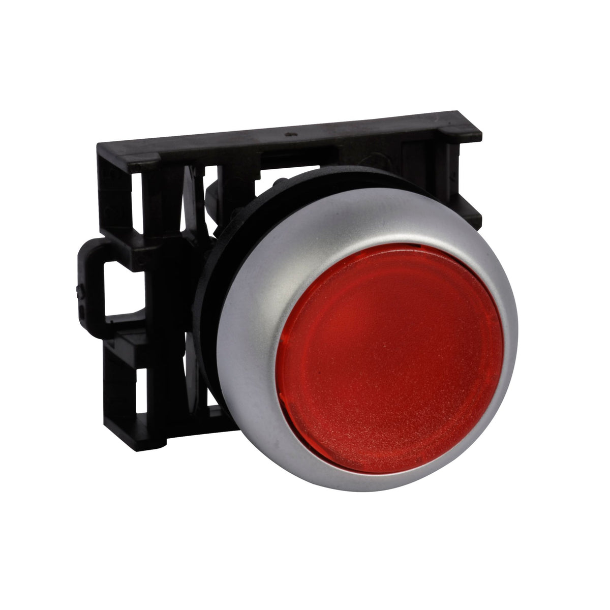 Flush Illuminated Push Button Spring Return Red - right view