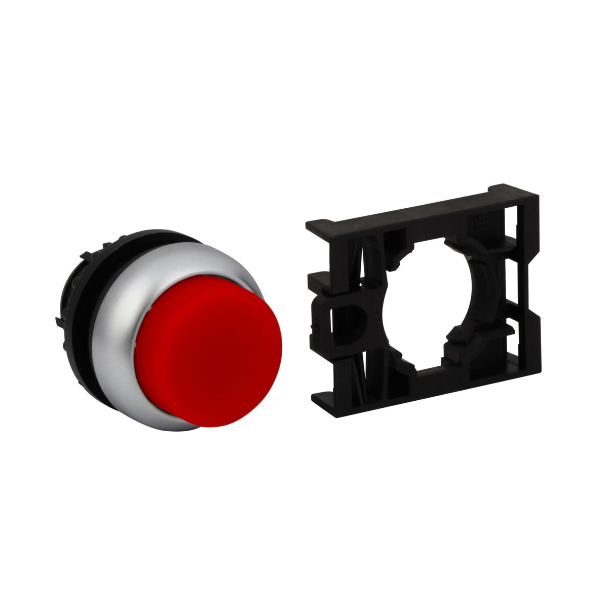 Raised Illuminated Push Button Spring Return Red - right view