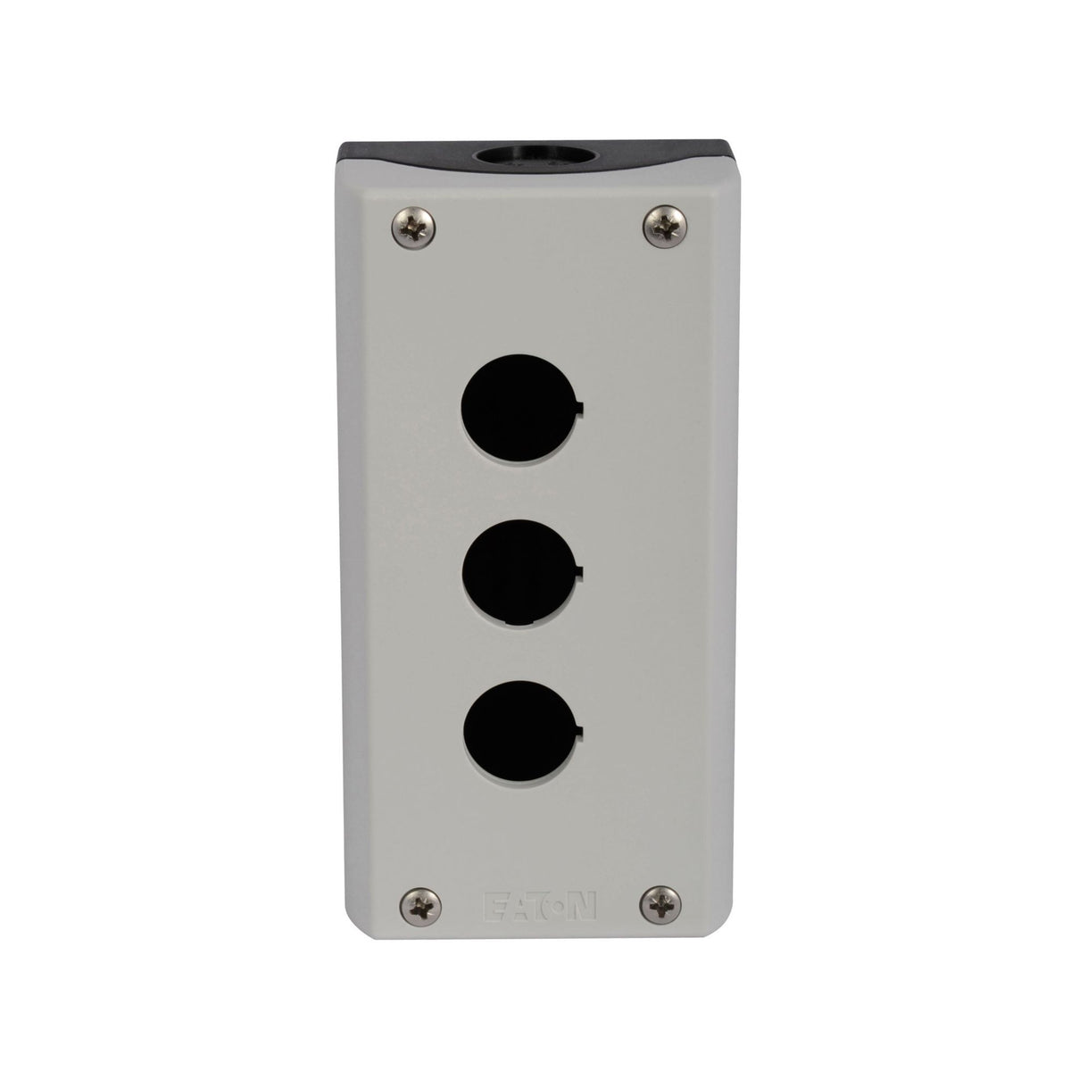 3 hole enclosure to suit M22 pushbuttons (representative image)