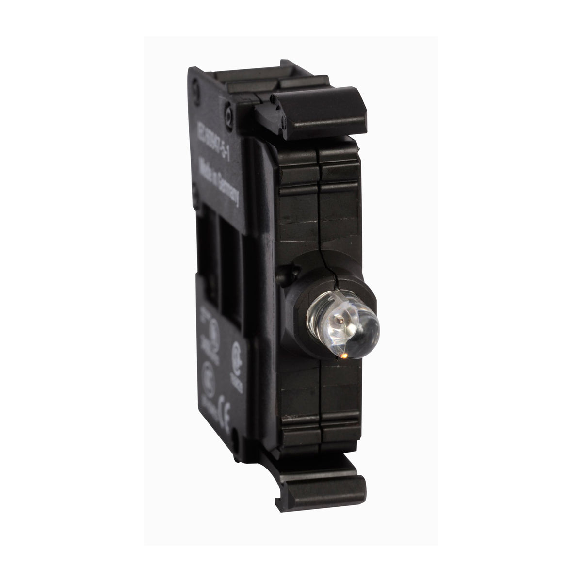 LED Red Suit M22 Pushbutton, 12-30V - right view