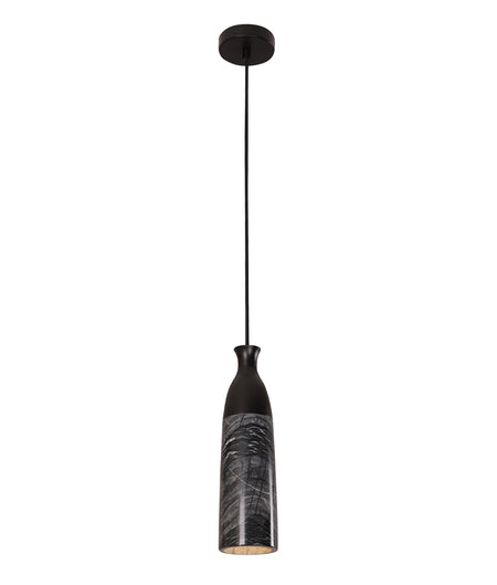 Marmol Interior Marble Cylinder Pendant Light - Grey Marble