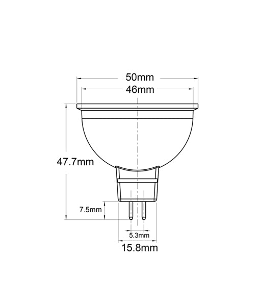 MR16 AC/DC LED Globe (6W) - 5000K