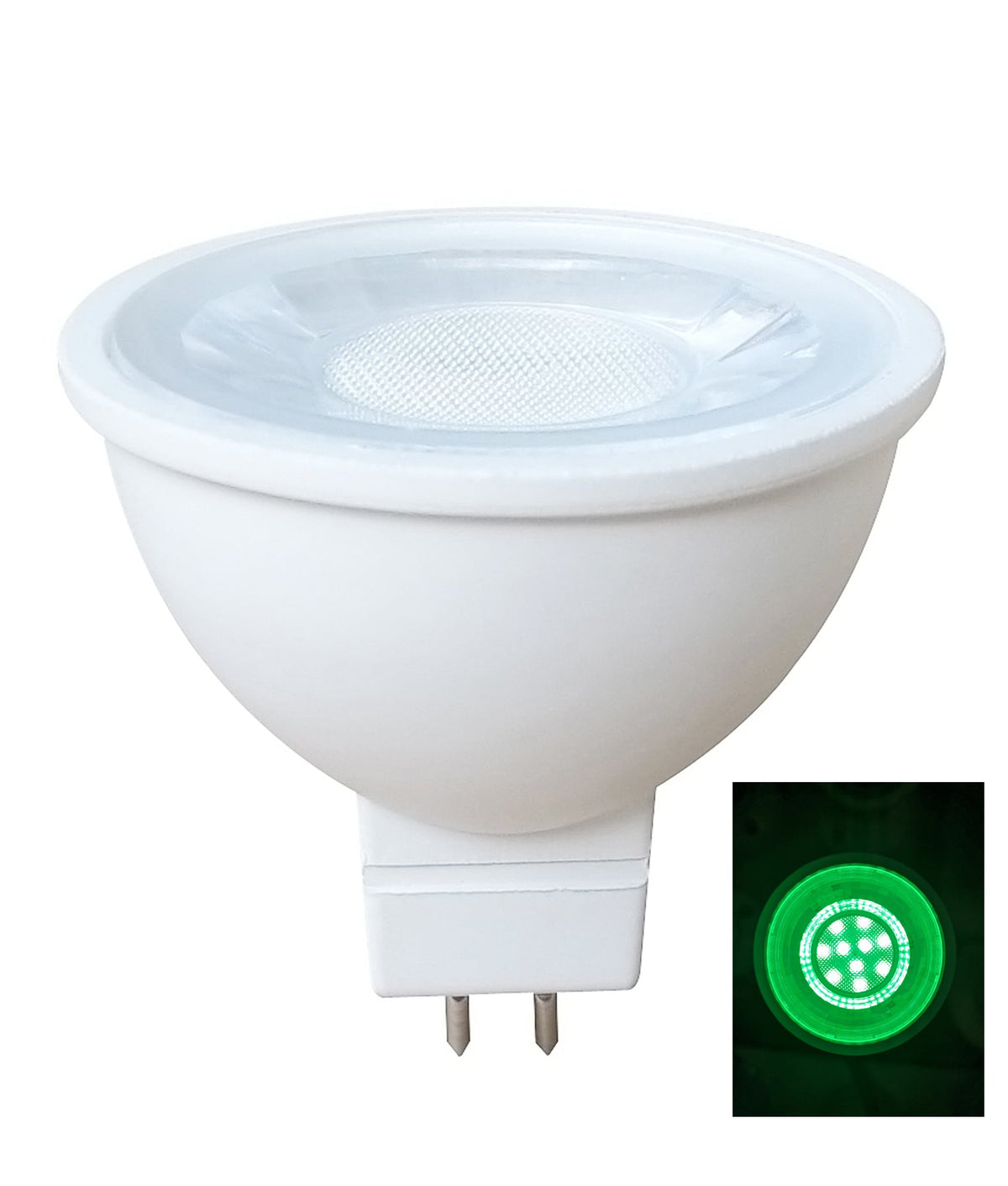 MR16 LED Coloured Globe (5W) - Green