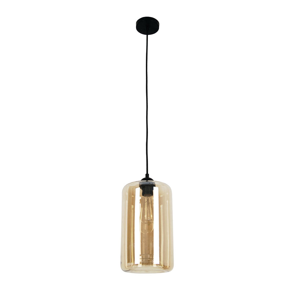 Oblong Modern Pendant Amber