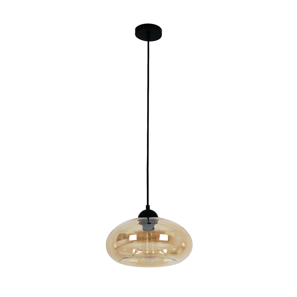 Oval Modern Pendant Amber