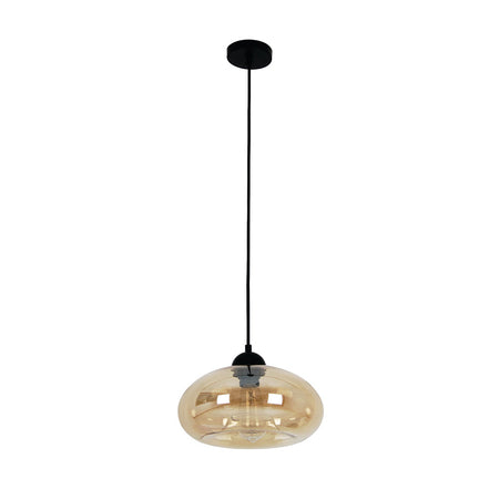 Oval Modern Pendant Amber