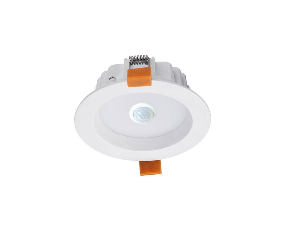LED Motion Sensor Downlight 10W White Frame / Warm White
