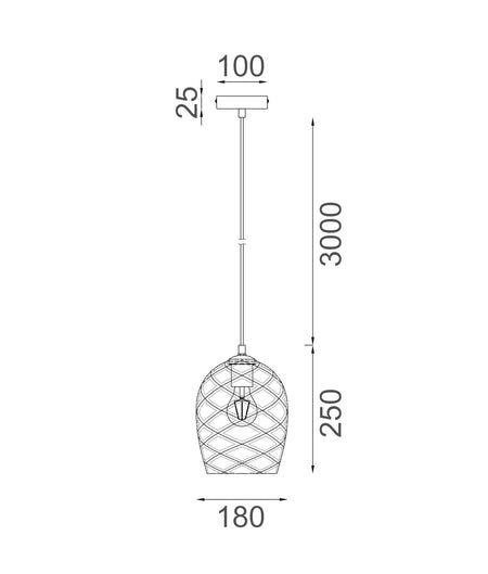 Neta Interior Wine Glass Shade Segmented Pendant Light - Coffee
