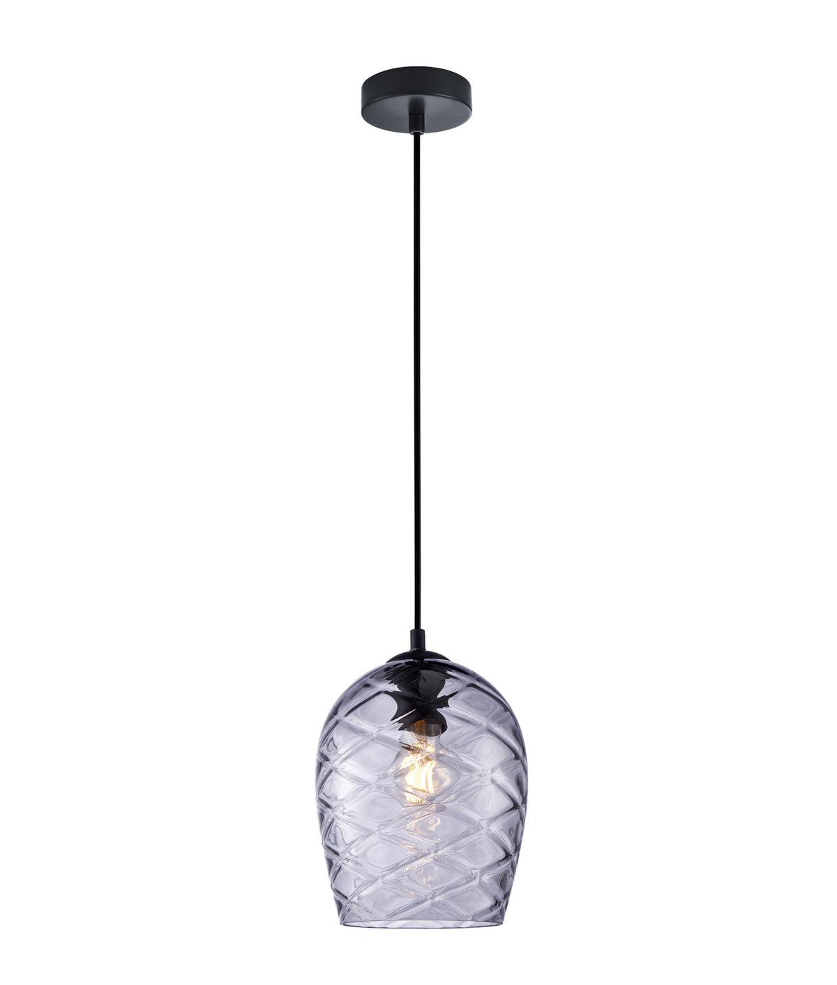 Neta Interior Wine Glass Shade Segmented Pendant Light - Smokey Black