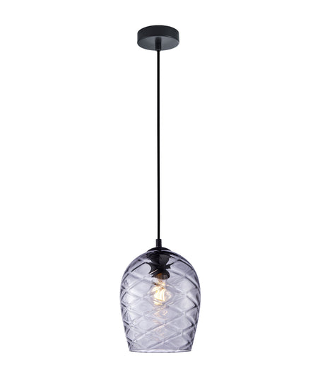 Neta Interior Wine Glass Shade Segmented Pendant Light - Smokey Black